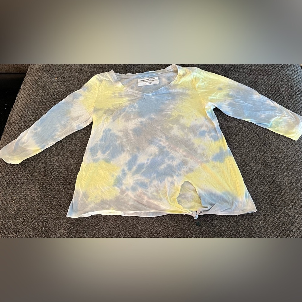 Cute and comfortable, tie- dyed, 3/4 sleeves, 100% cotton shirt